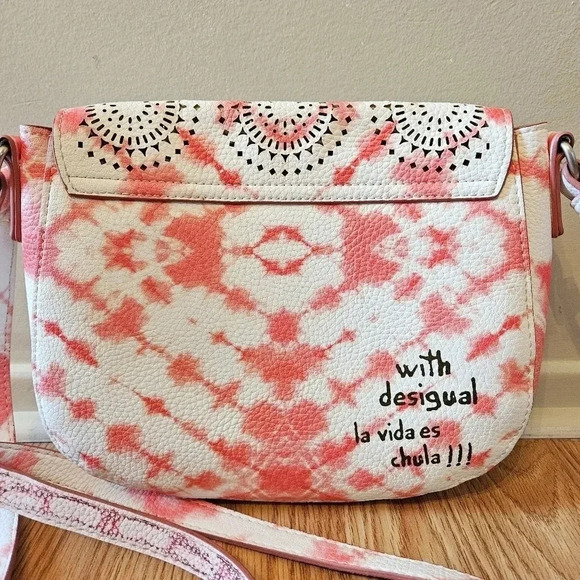 Desigual Tie Dye  Vegan Leather Bohemian Crossbody Mini Bag. - Picture 8 of 11